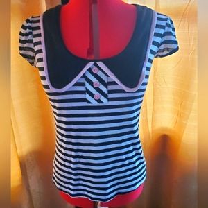 RockSteady Striped Top with Keyhole